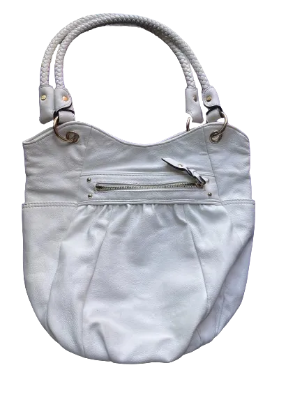 Jessica White PVC Shoulder Bag