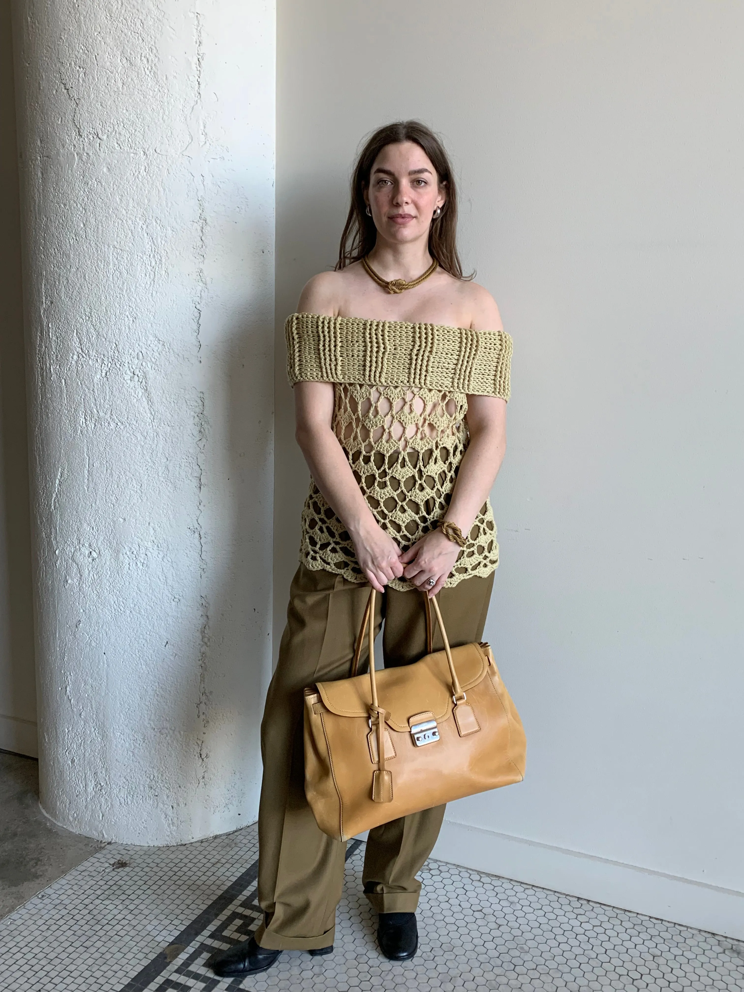 Jil Sander leather portfolio bag