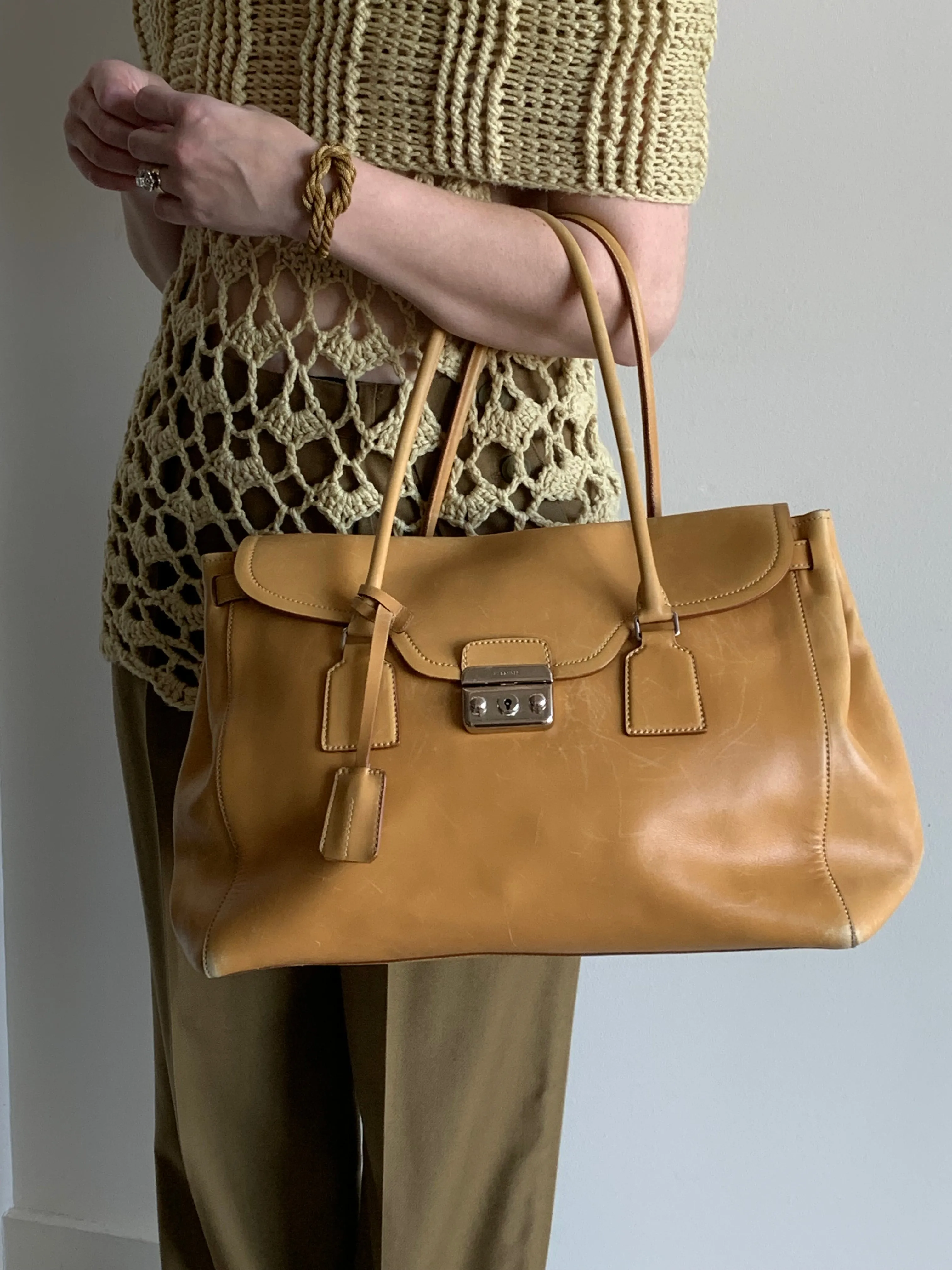 Jil Sander leather portfolio bag