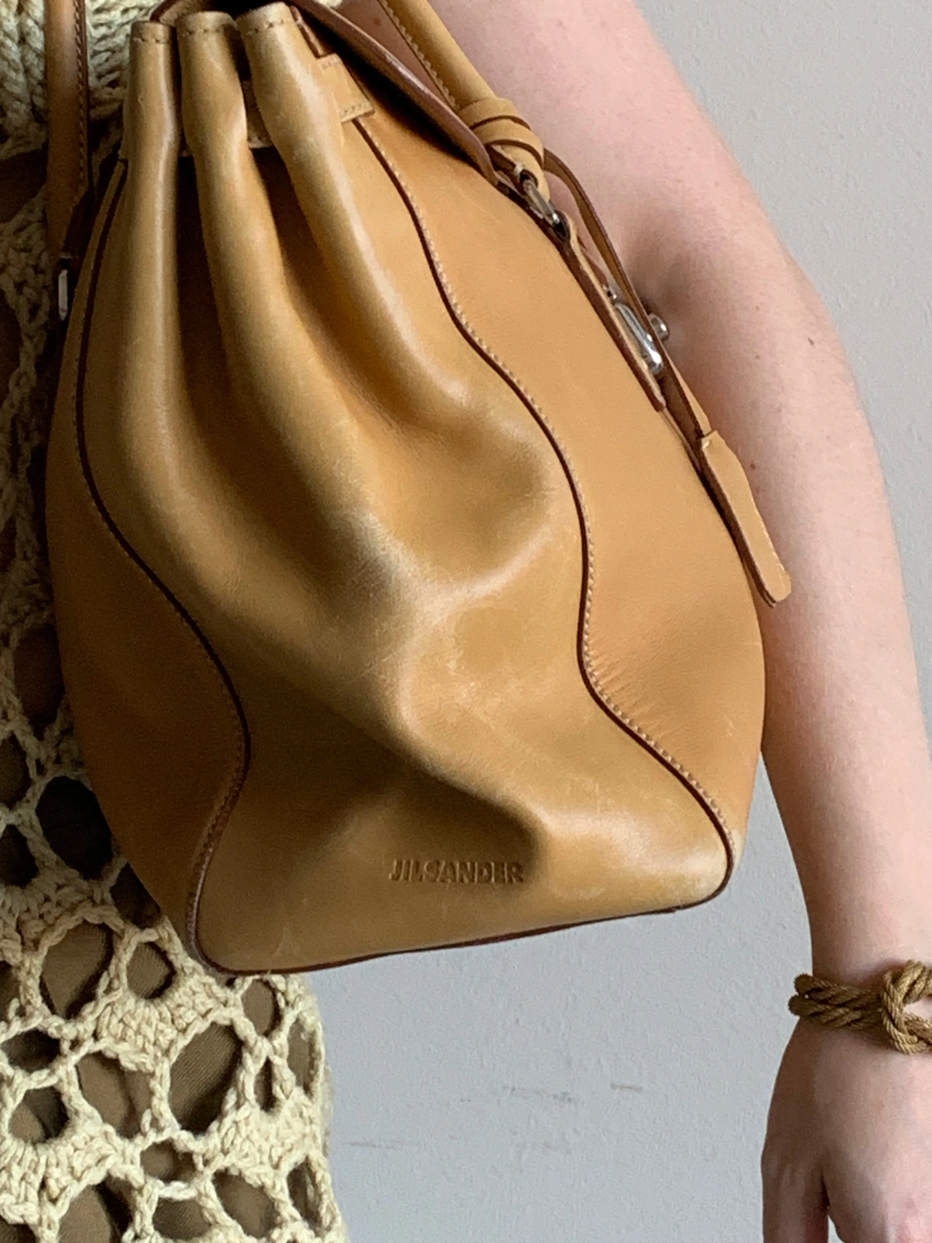 Jil Sander leather portfolio bag