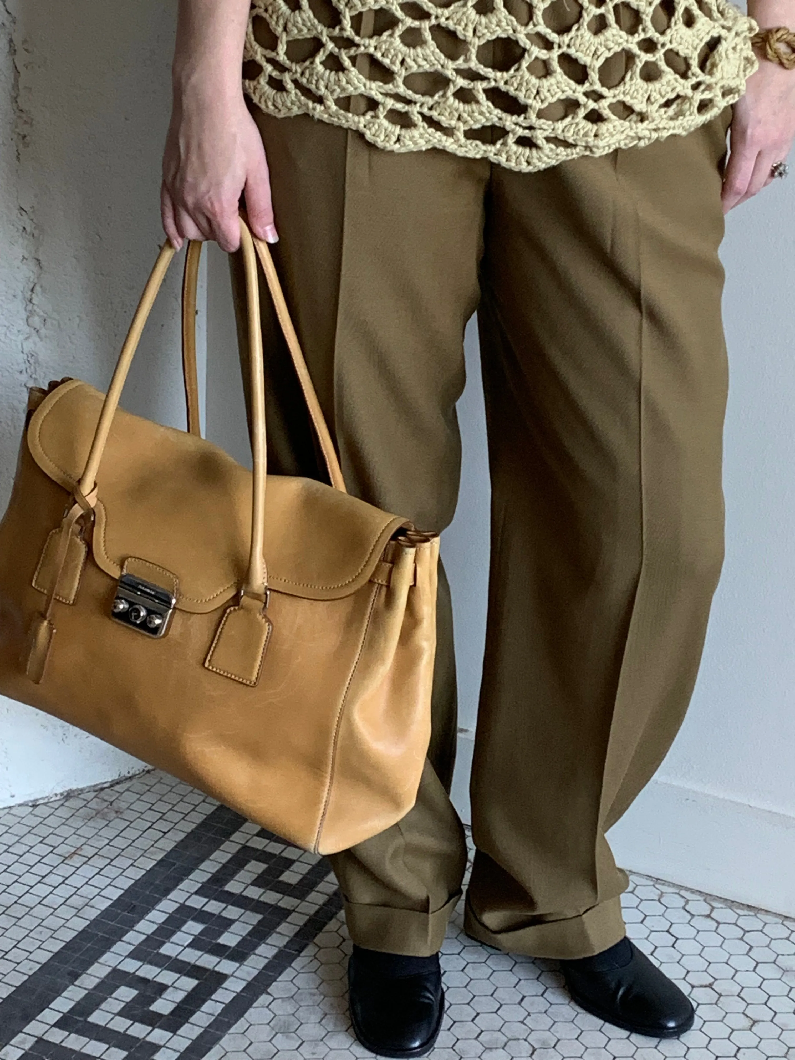 Jil Sander leather portfolio bag