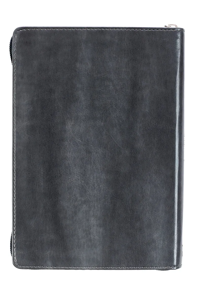 Joshua 1:9 'Strong & Courageous' LuxLeather Zippered Journal