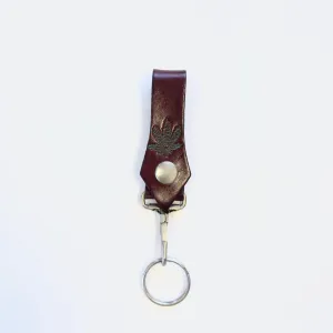 K06-78C  Small Key Fob- Pot Leaf (Brown)