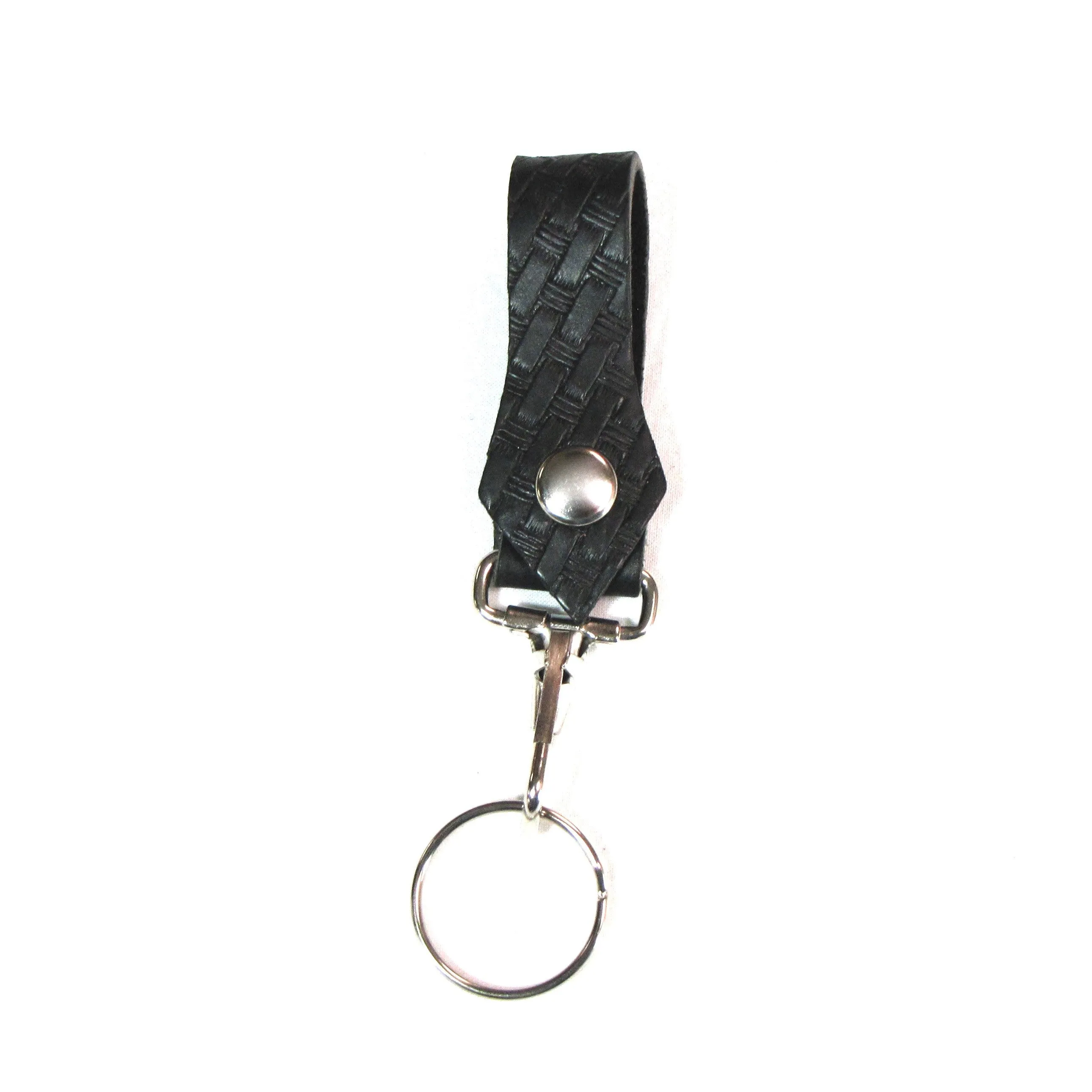 K06BK  Small Key Fob- Basketweave