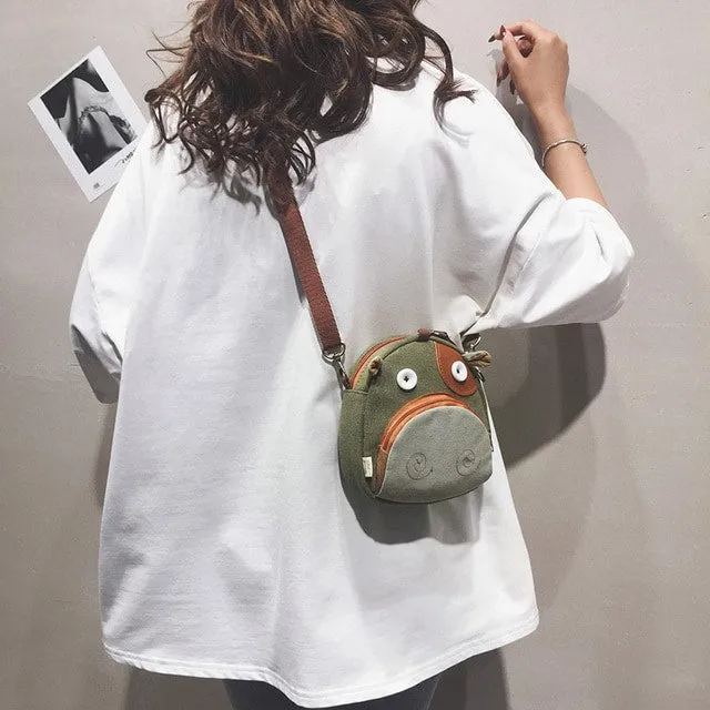 Kawaii Canvas Cartoon Crossbody Bag