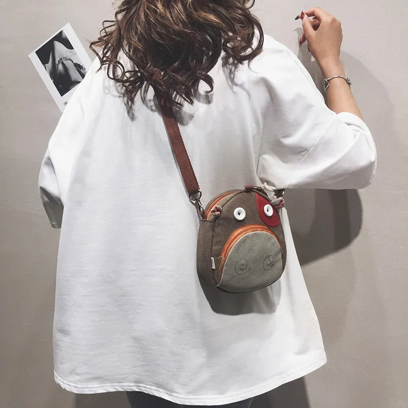 Kawaii Canvas Cartoon Crossbody Bag