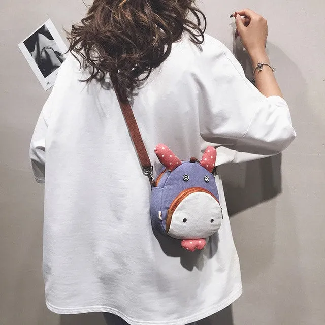 Kawaii Canvas Cartoon Crossbody Bag