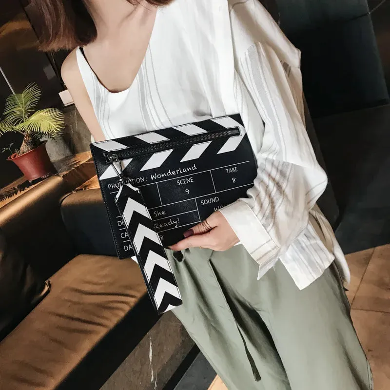 Kawaii Cute PU Leather Crossbody Bag 🎀 | Funny Movie Prop Clutch with Designer Letters 💖 | Adorable Women's Messenger Purse 👜