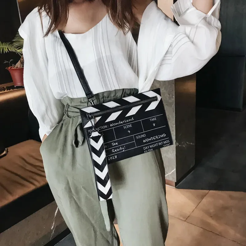 Kawaii Cute PU Leather Crossbody Bag 🎀 | Funny Movie Prop Clutch with Designer Letters 💖 | Adorable Women's Messenger Purse 👜