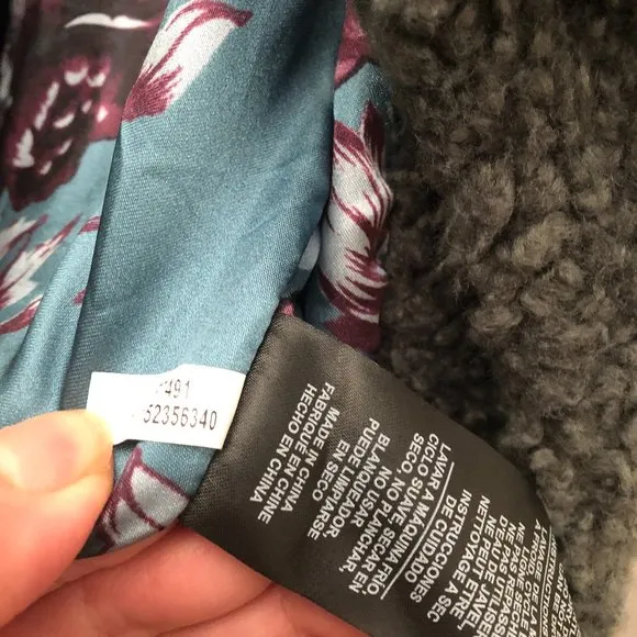 Kensie Faux Fur gray-blue Chubby Coat, L