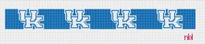 Kentucky Interlock Circles Belt or Purse Strap Blue Blackground