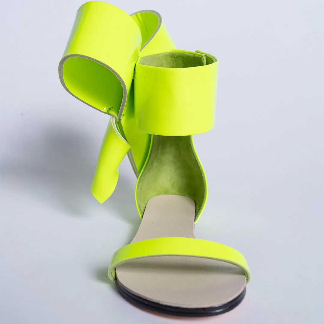 KIDS BOW SANDAL NEON