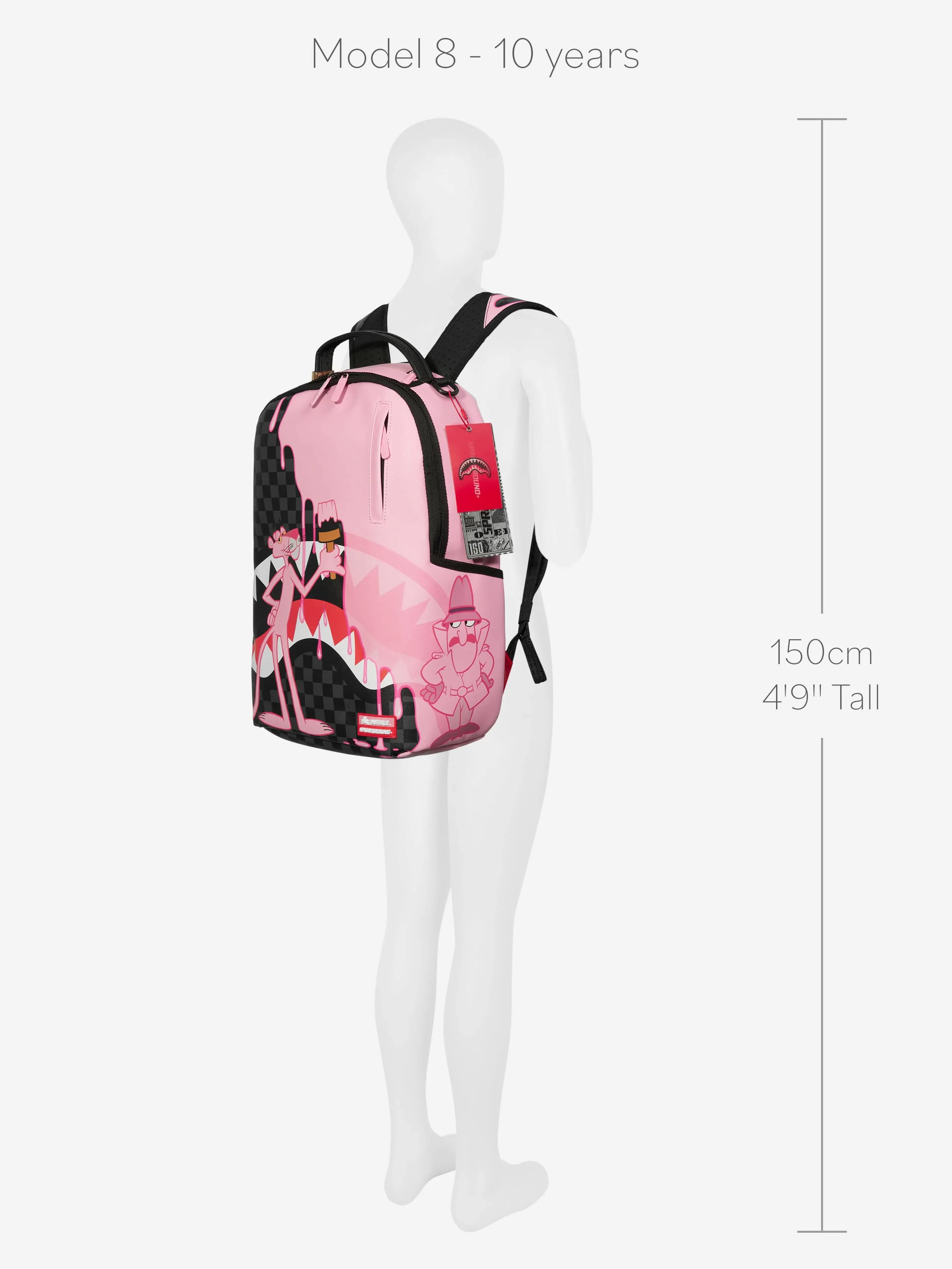 Kids Pink Panther Half Painted Backpack in Pink (46cm)