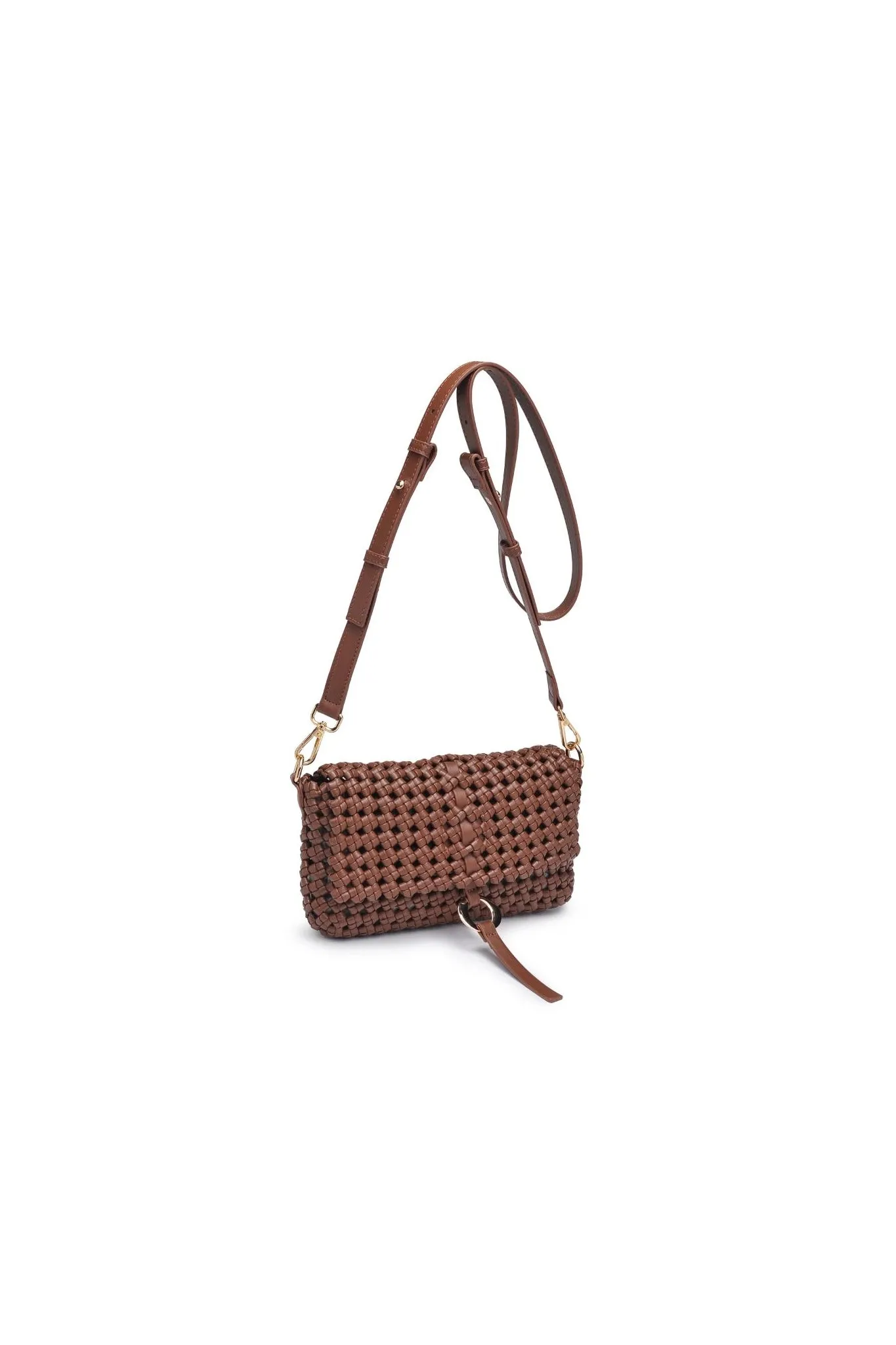 Knot Woven Crossbody in Café