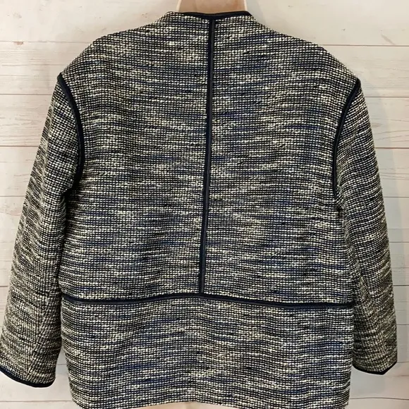 Lafayette 148 Sz L Tweed 2 Button Blazer Jacket