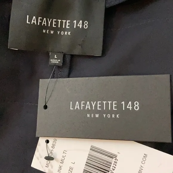 Lafayette 148 Sz L Tweed 2 Button Blazer Jacket