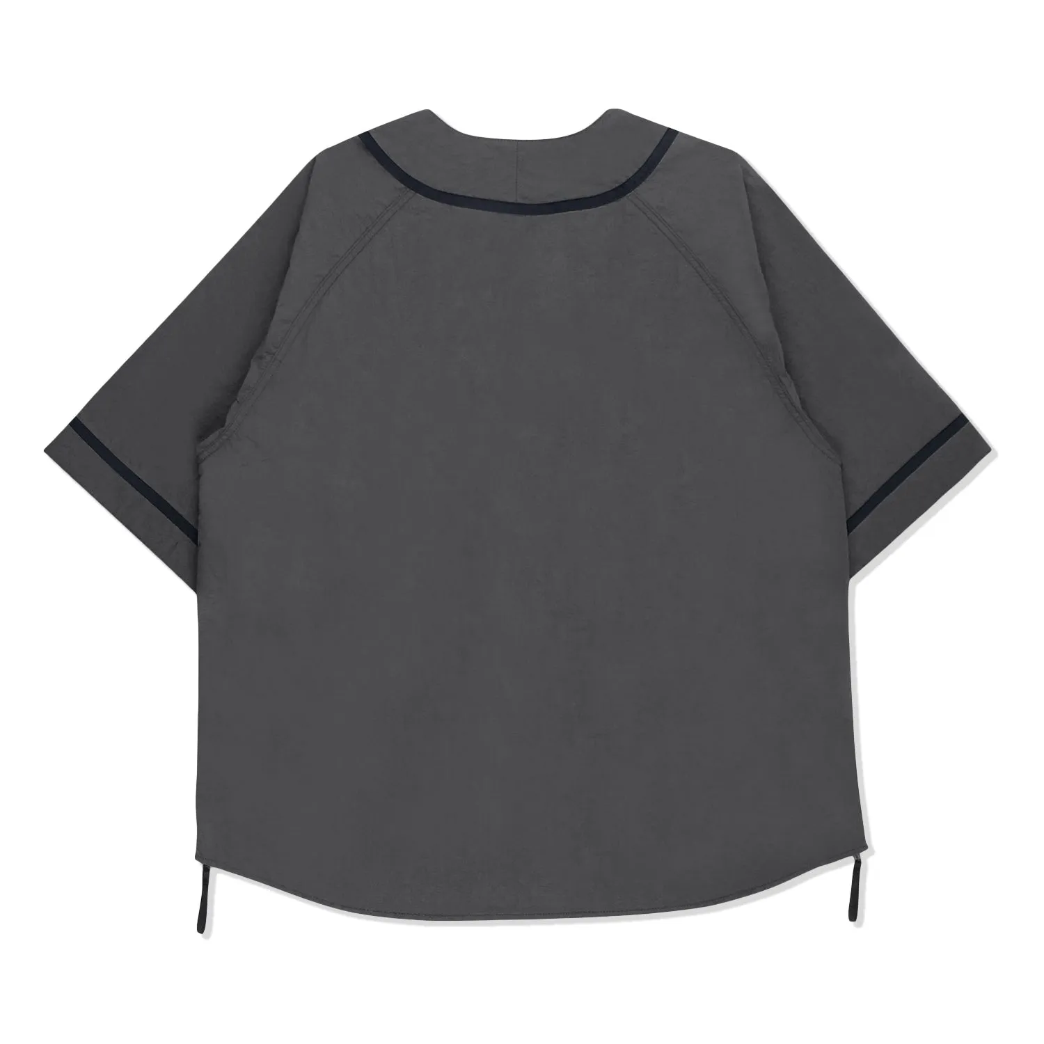 LAKH Men Multi Pockets Baseball Shirt Grey