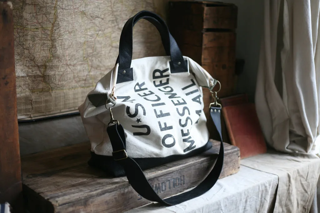 Leather Bottomed WWII era Weekend Bag - SOLD
