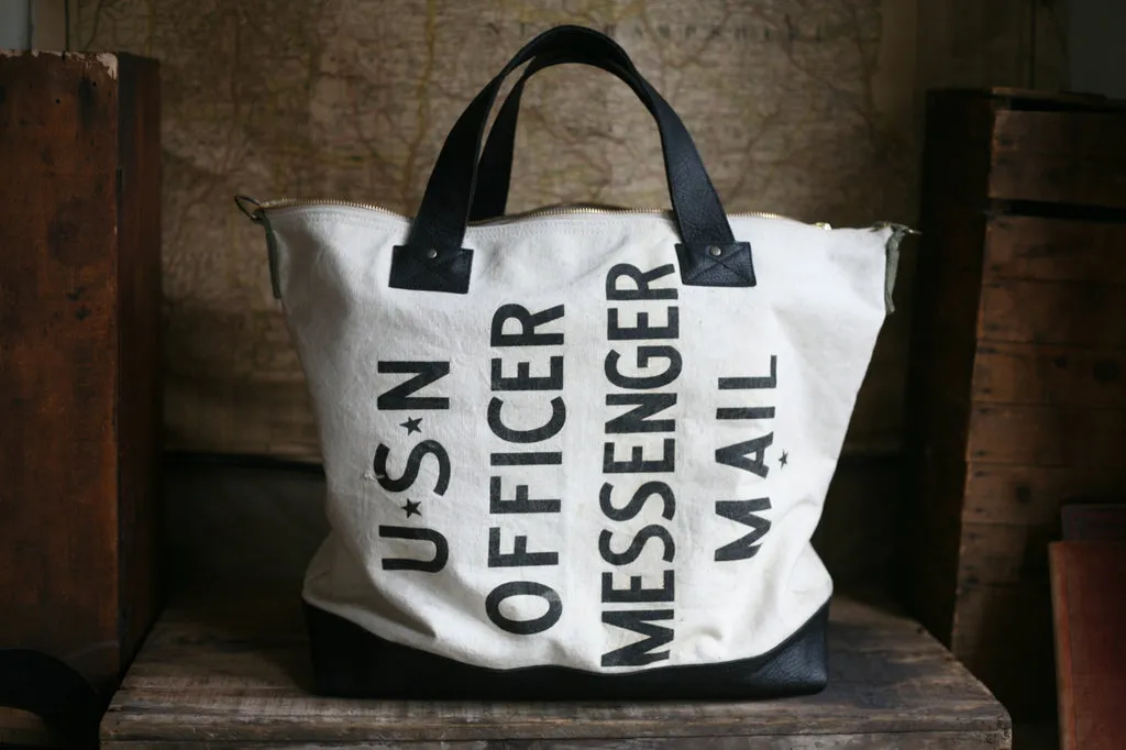 Leather Bottomed WWII era Weekend Bag - SOLD
