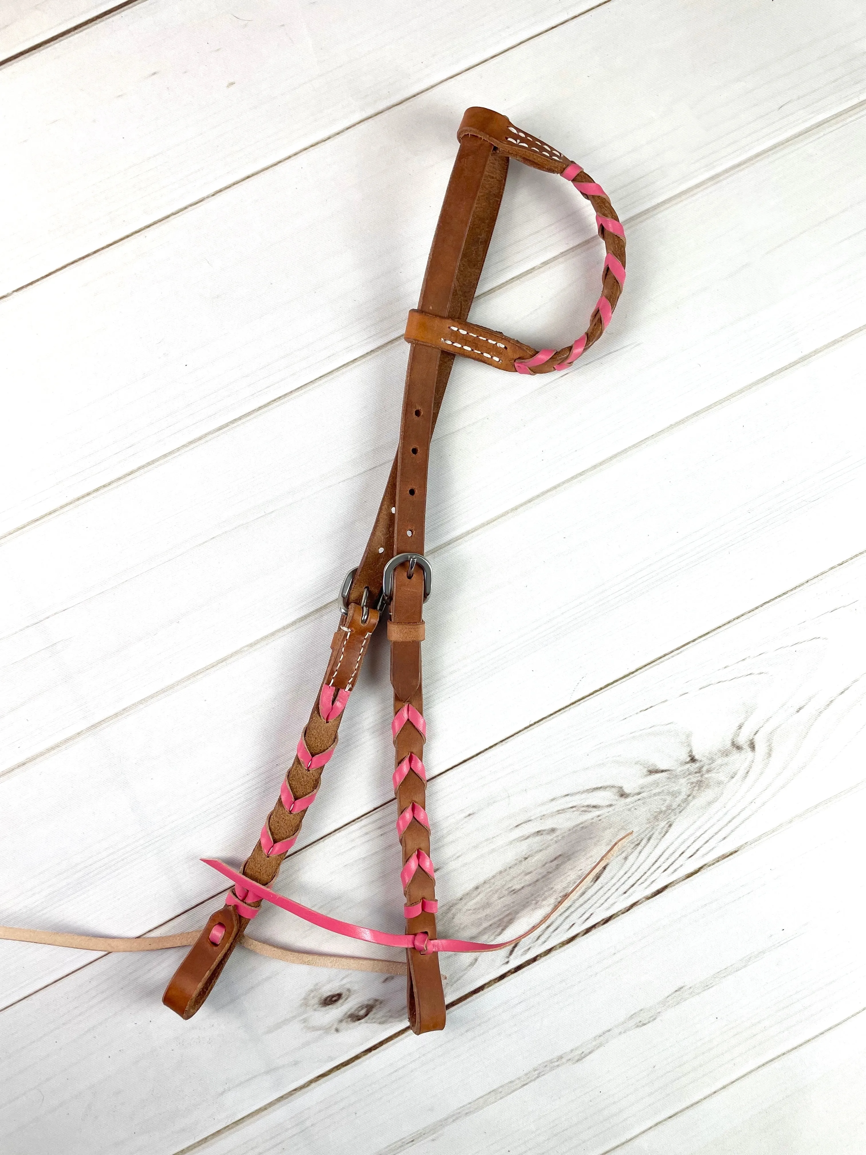 Leather Laced One Ear Headstall