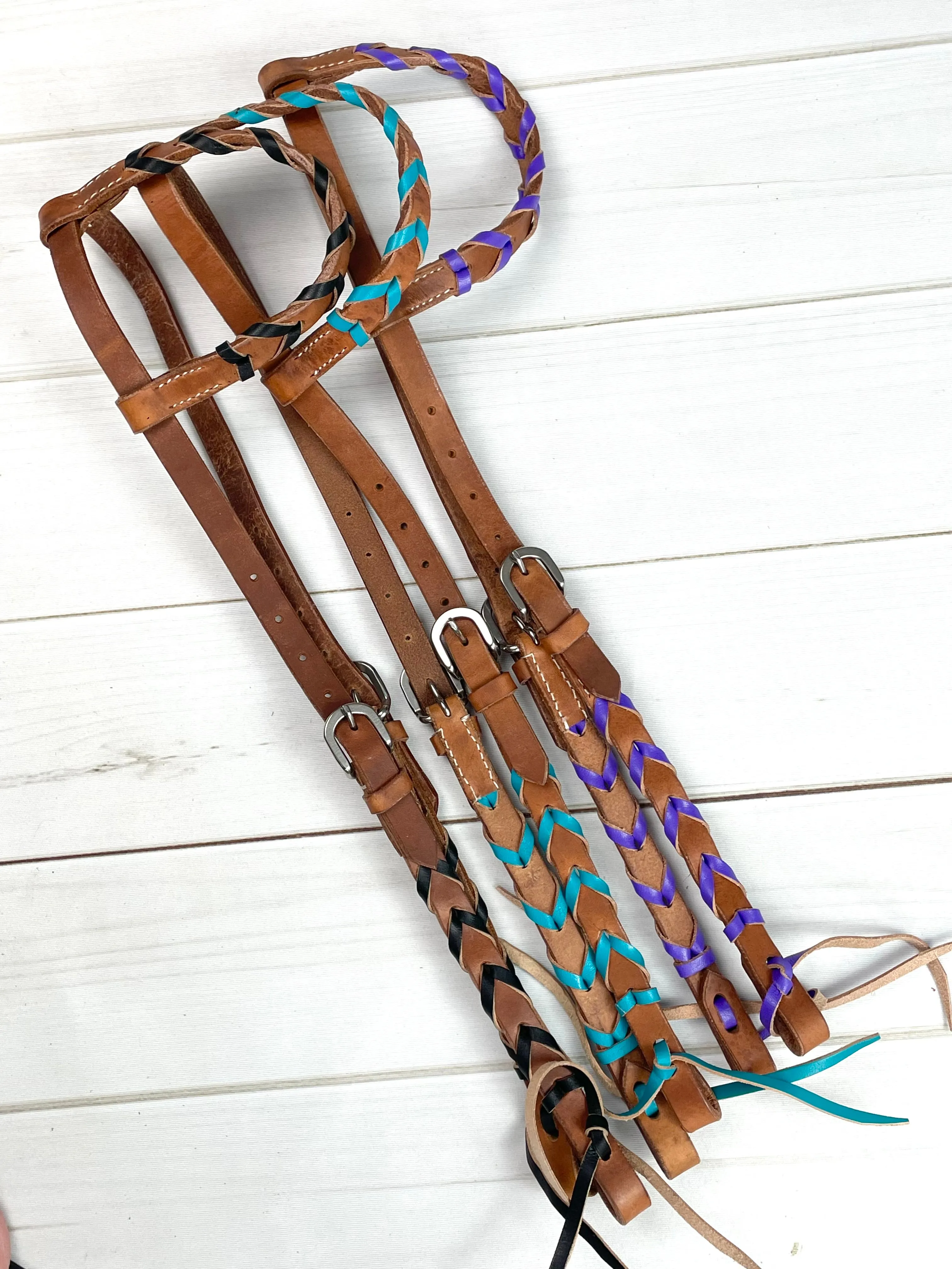 Leather Laced One Ear Headstall