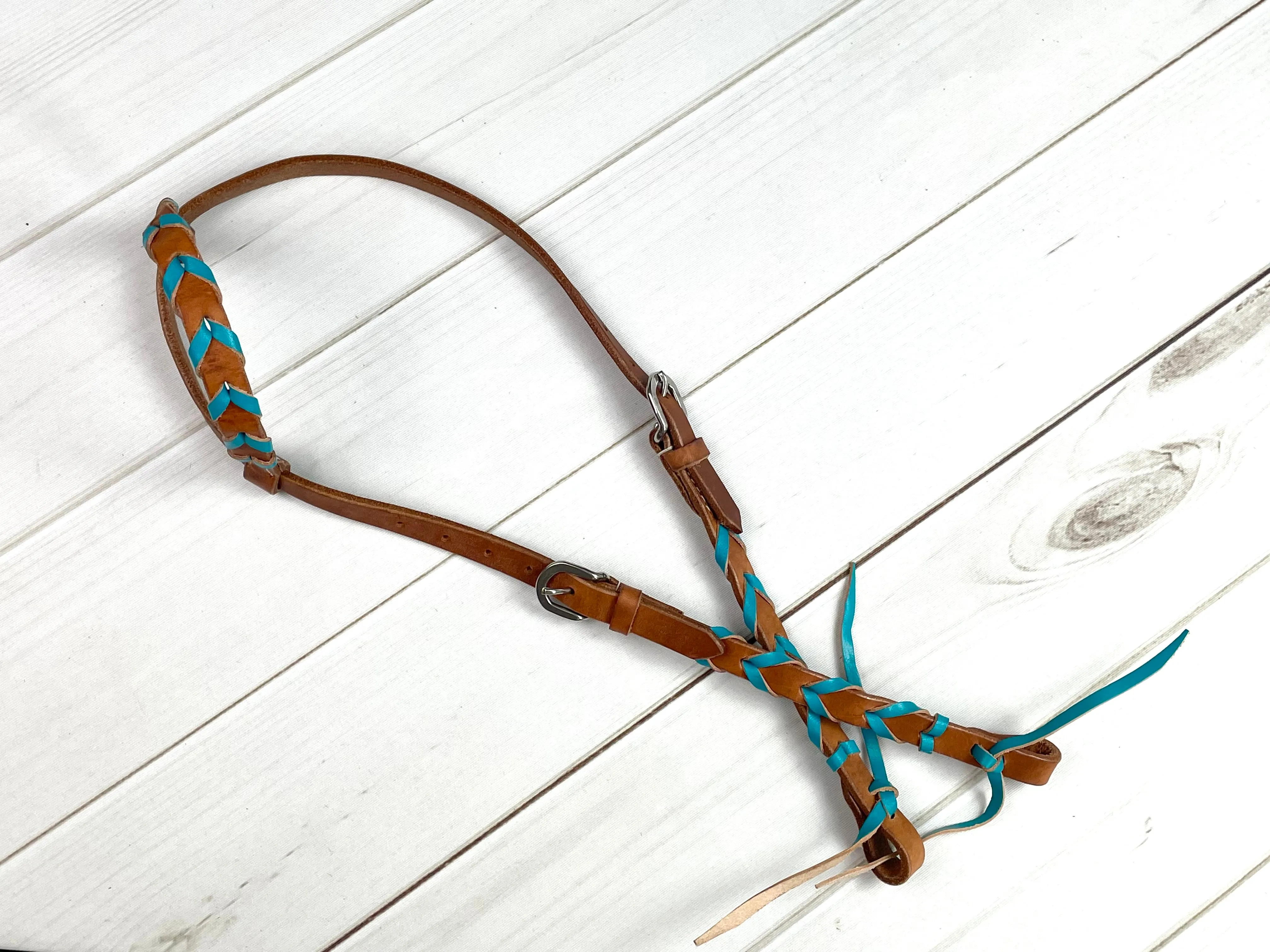 Leather Laced One Ear Headstall