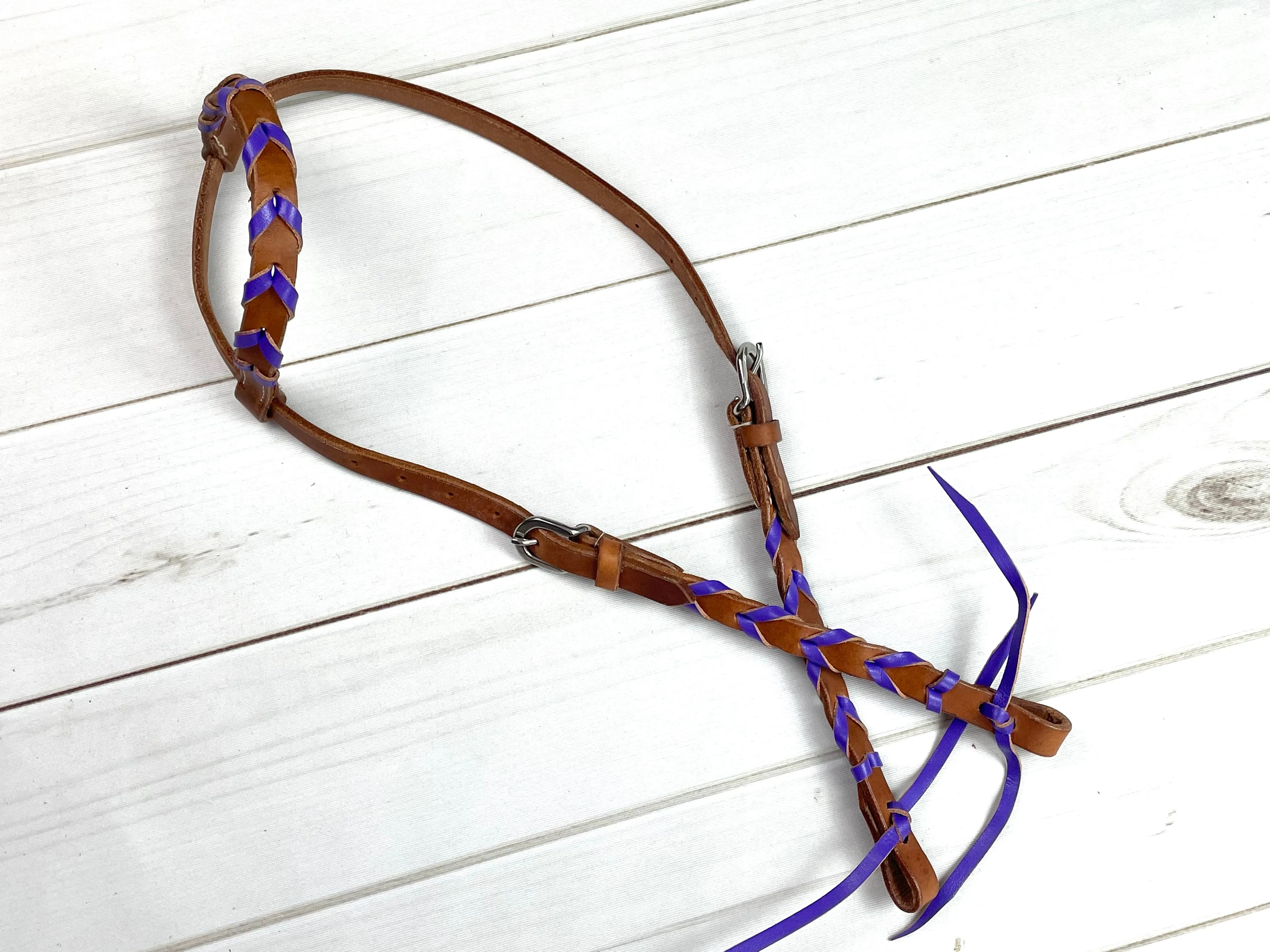 Leather Laced One Ear Headstall