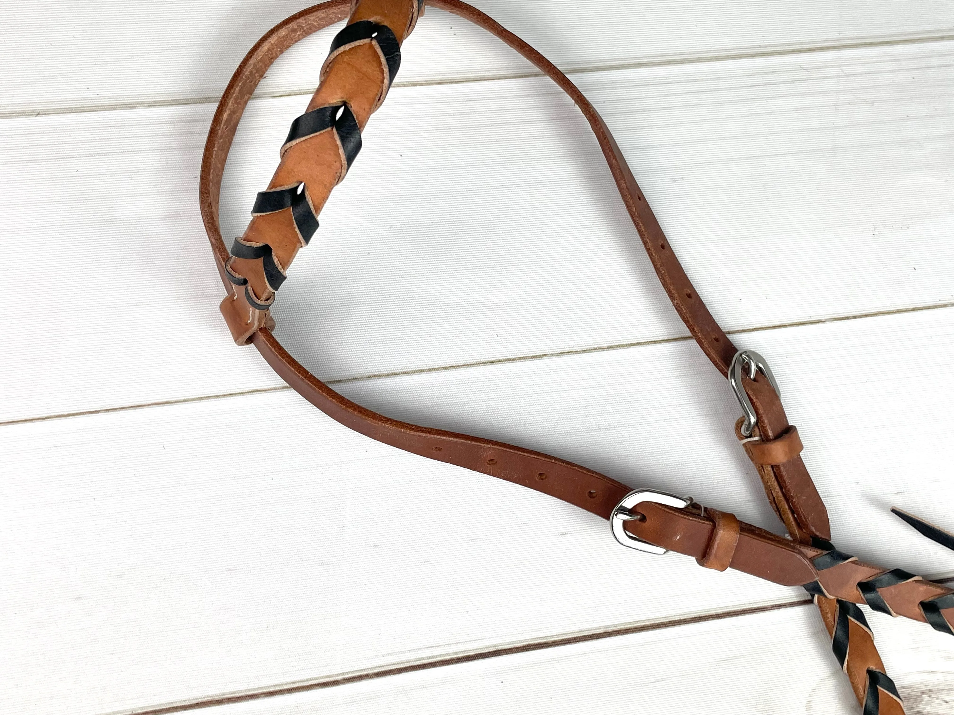 Leather Laced One Ear Headstall