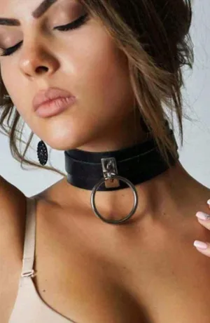 Leather Neck Harness Choker Necklace