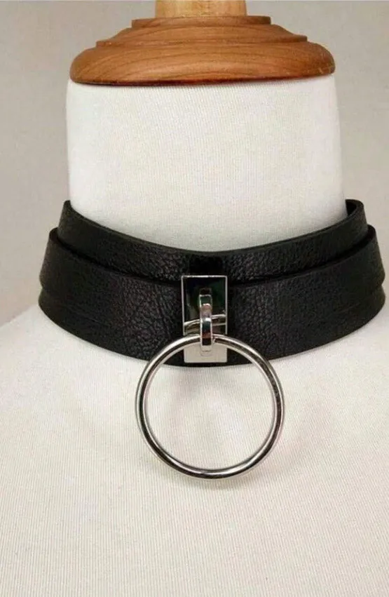 Leather Neck Harness Choker Necklace