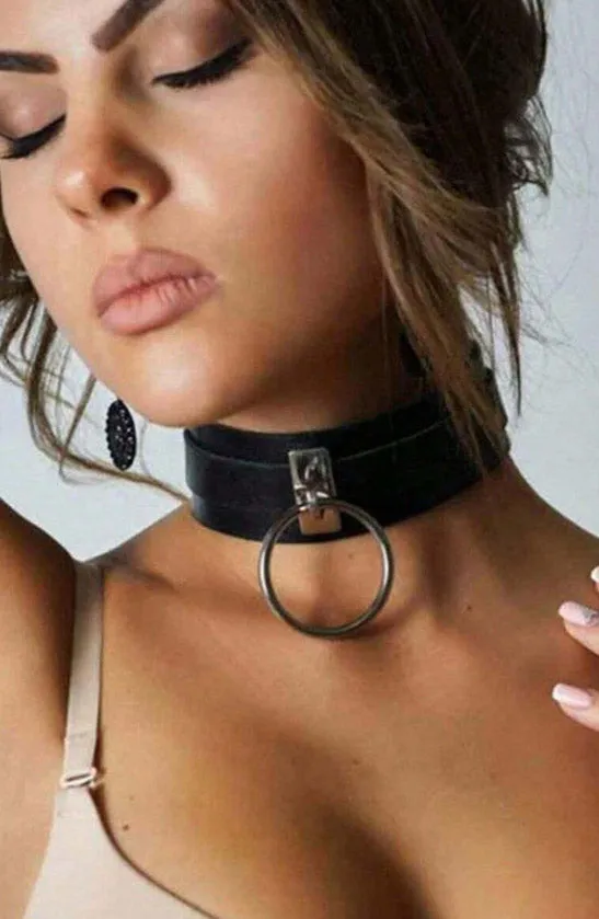 Leather Neck Harness Choker Necklace