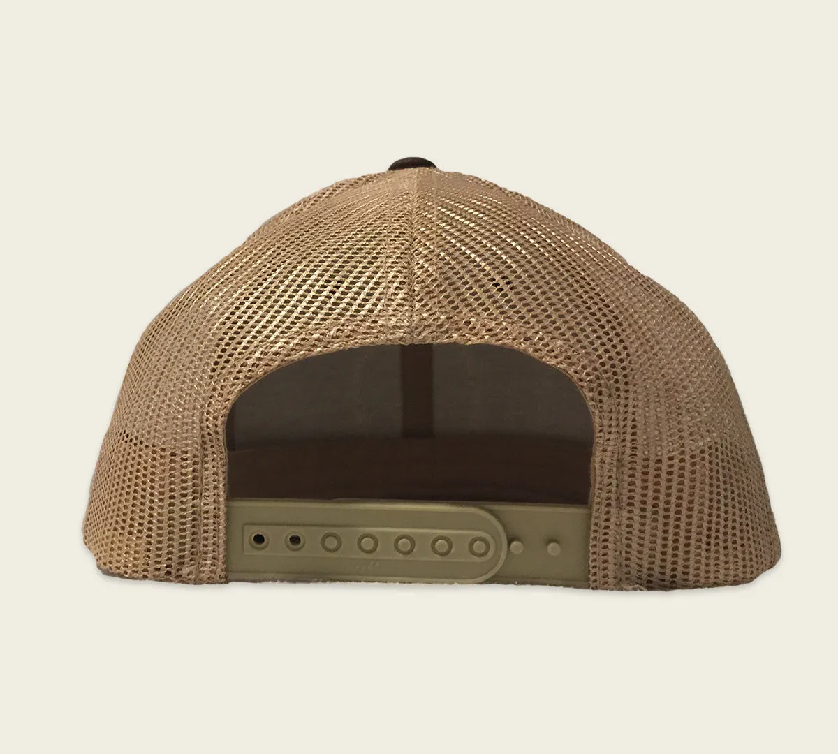 Leather Patched Meshback Hat - Dark Brown