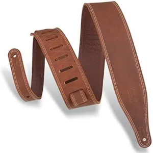 Levy's M17BDS-BRN Premium Leather Guitar Strap