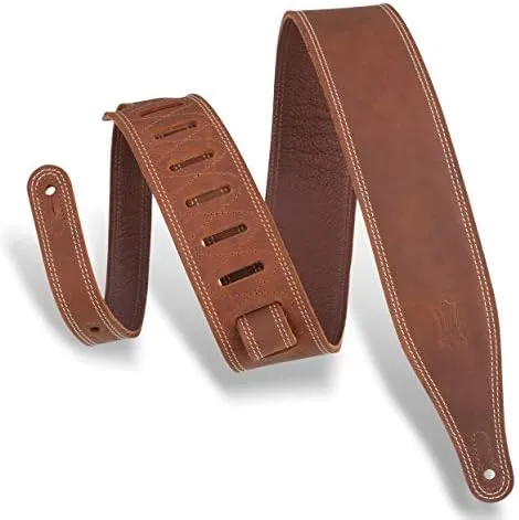 Levy's M17BDS-BRN Premium Leather Guitar Strap