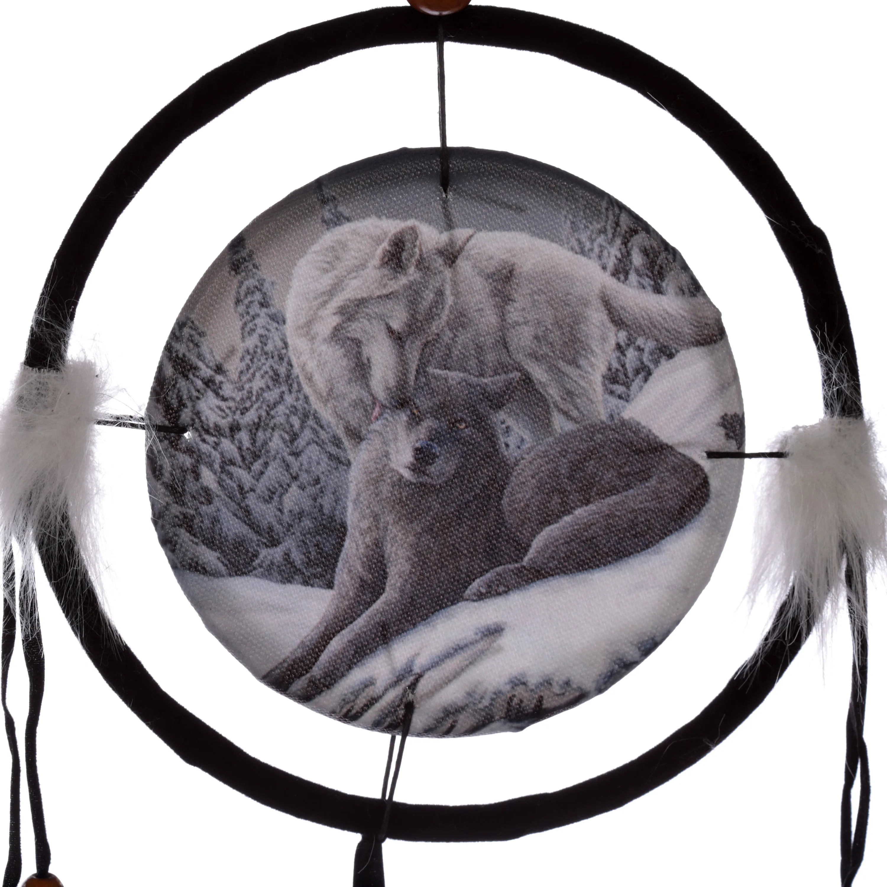 Lisa Parker Snow Kisses Wolf Dreamcatcher 16cm