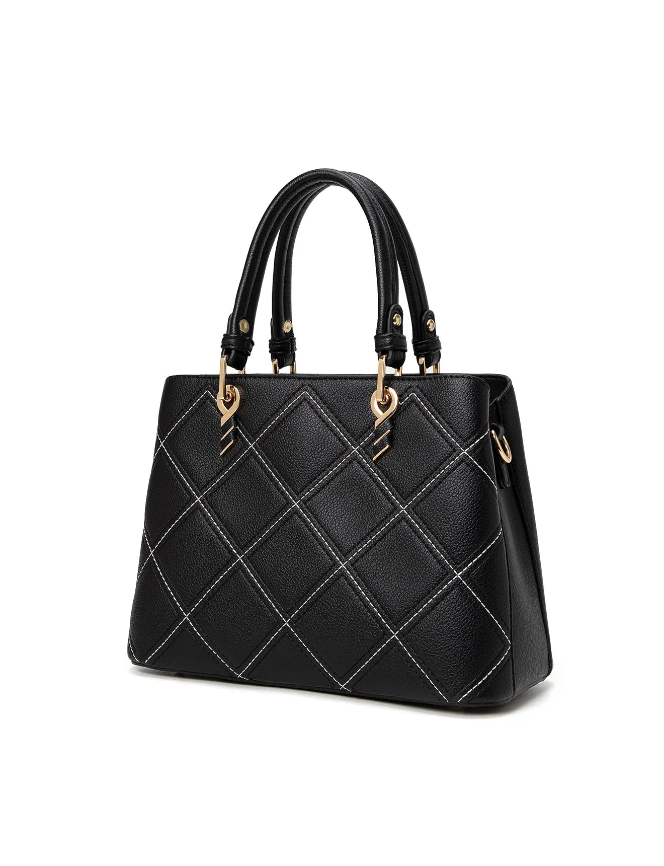 LIV ECO VEGAN TRIPLE COMPARTMENT BAG- XB-2355-BLK-NEW IN