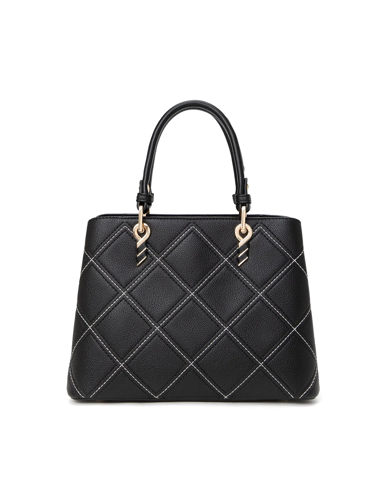LIV ECO VEGAN TRIPLE COMPARTMENT BAG- XB-2355-BLK-NEW IN