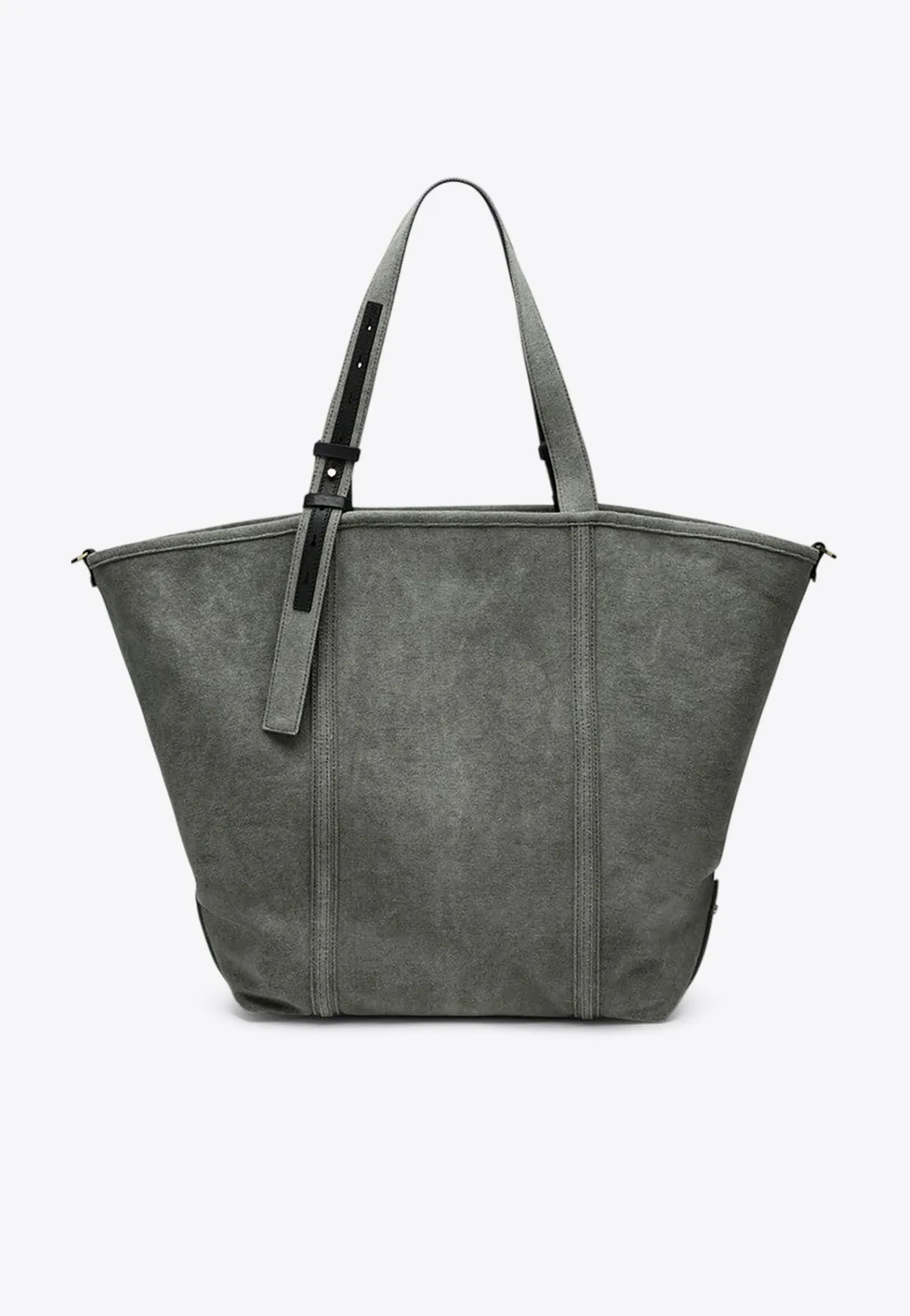 Logo Print Canvas Tote Bag