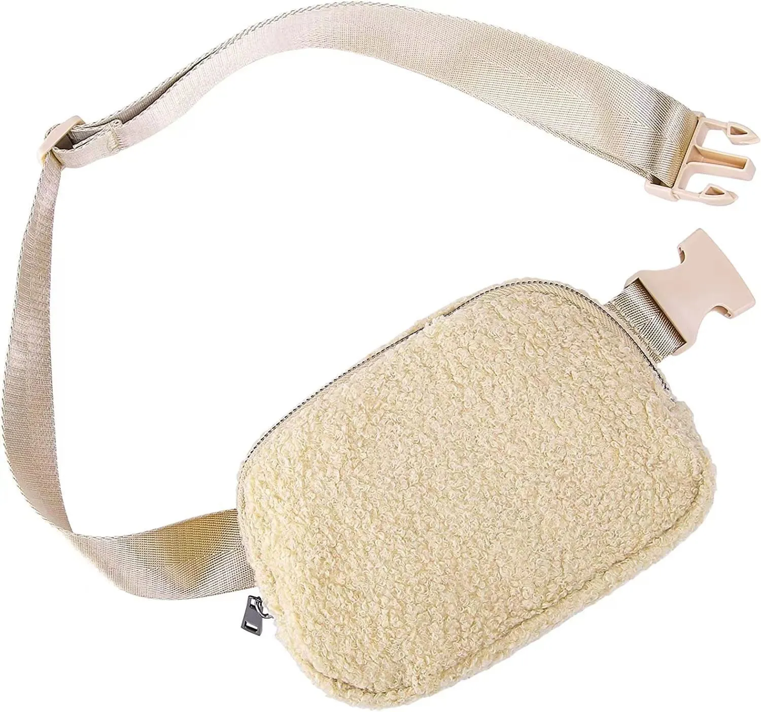 Lola Boucle Sherpa Sling Crossbody Belt Bum Fanny Waist Bag