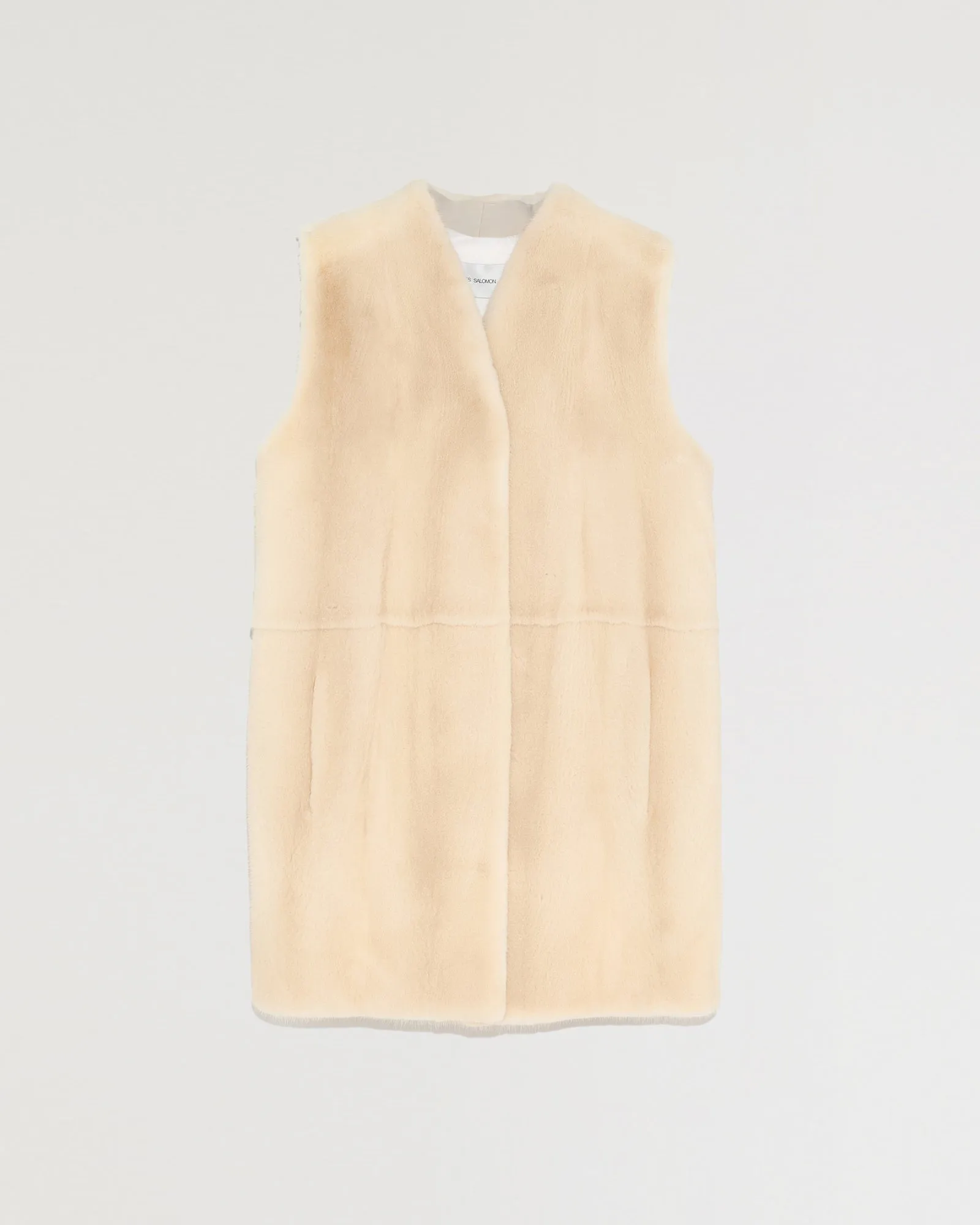 Long mink jacket with nylon lining