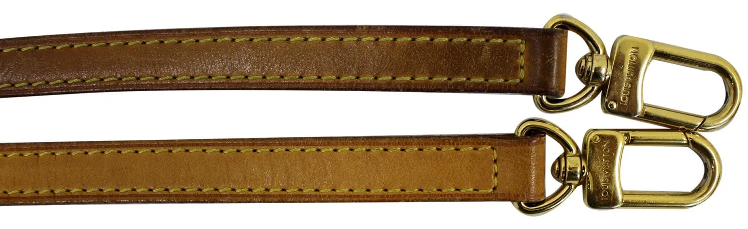 LOUIS VUITTON Adjustable Leather Shoulder Strap Brown