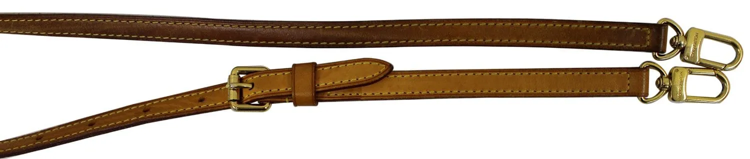LOUIS VUITTON Adjustable Leather Shoulder Strap Brown