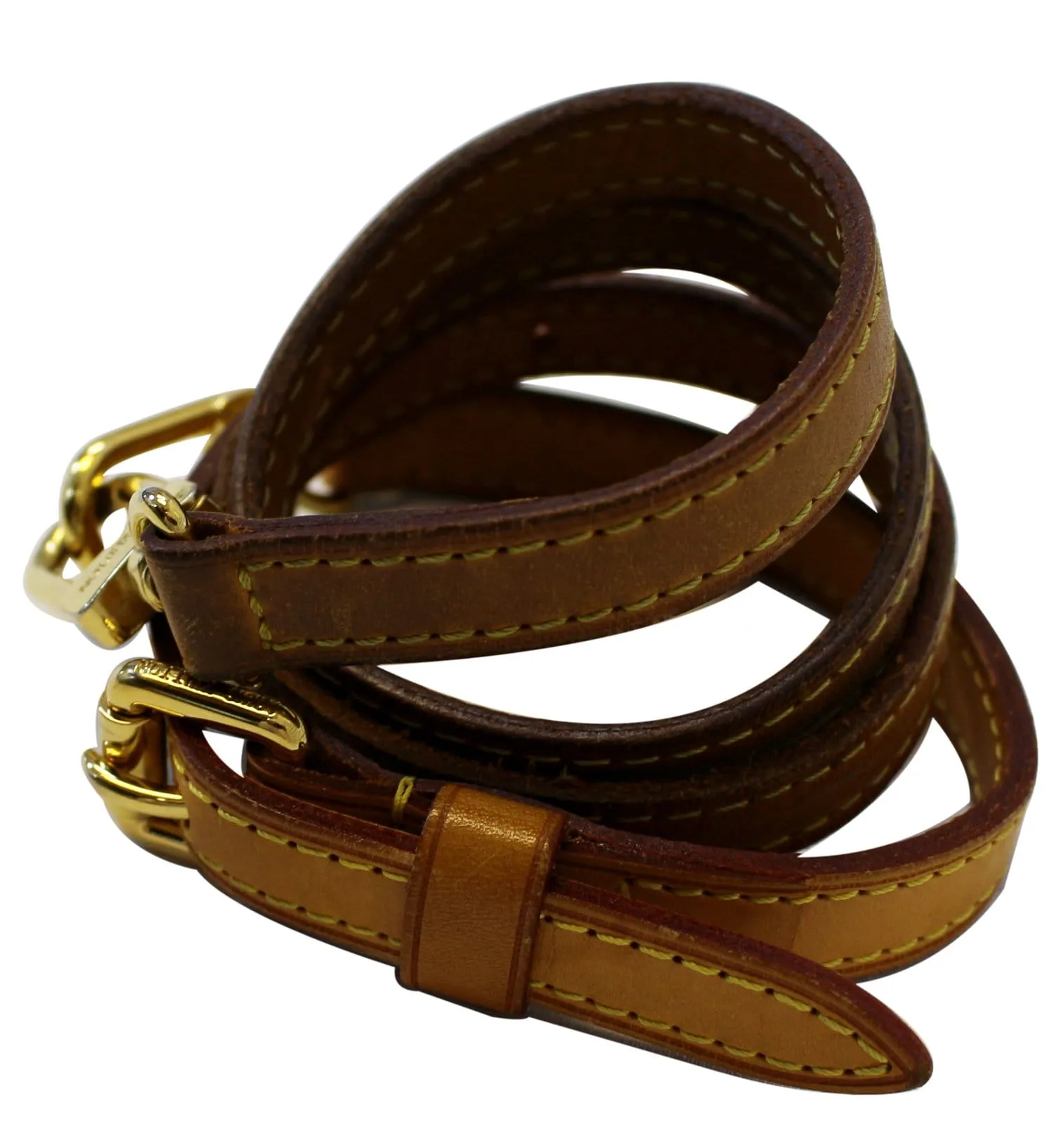 LOUIS VUITTON Adjustable Leather Shoulder Strap Brown