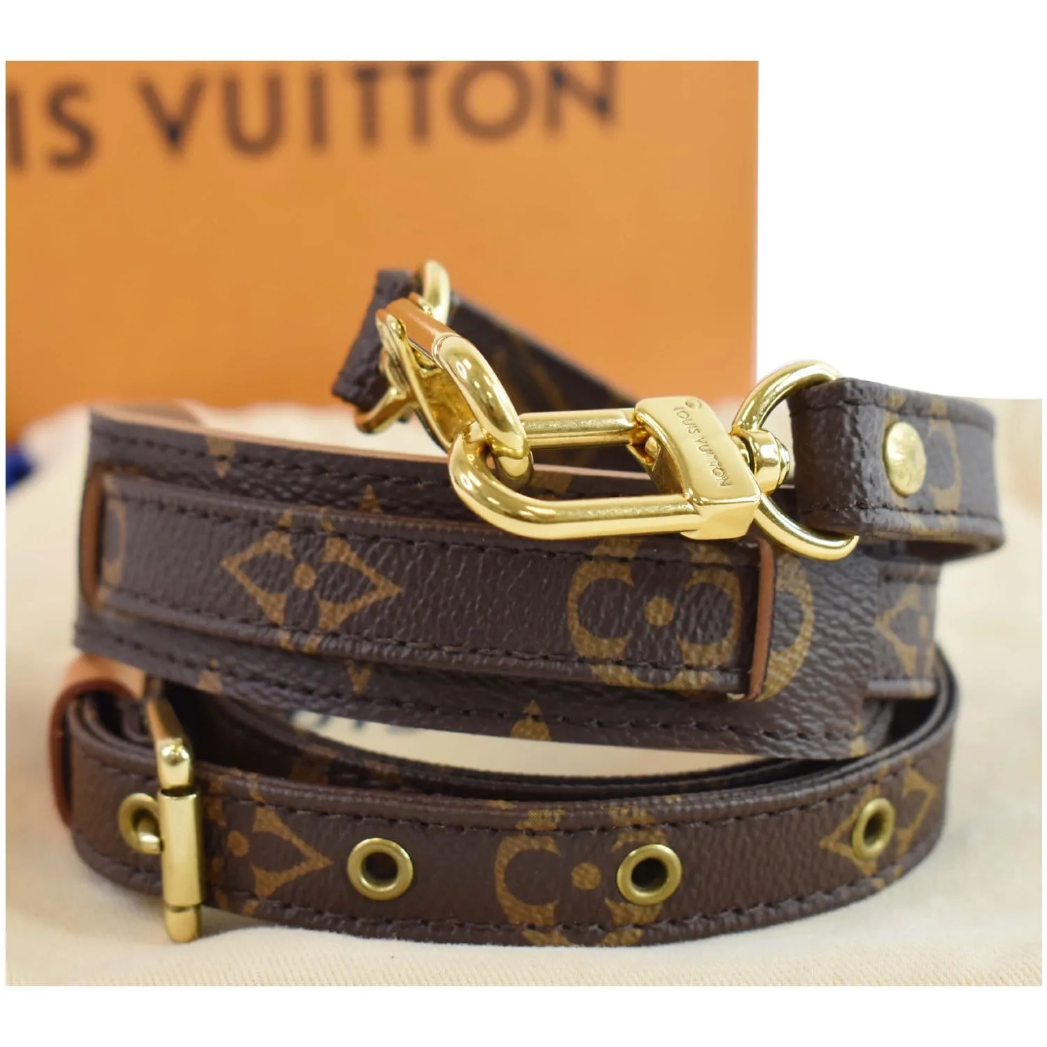 LOUIS VUITTON Adjustable Shoulder Strap 16 MM Monogram Canvas