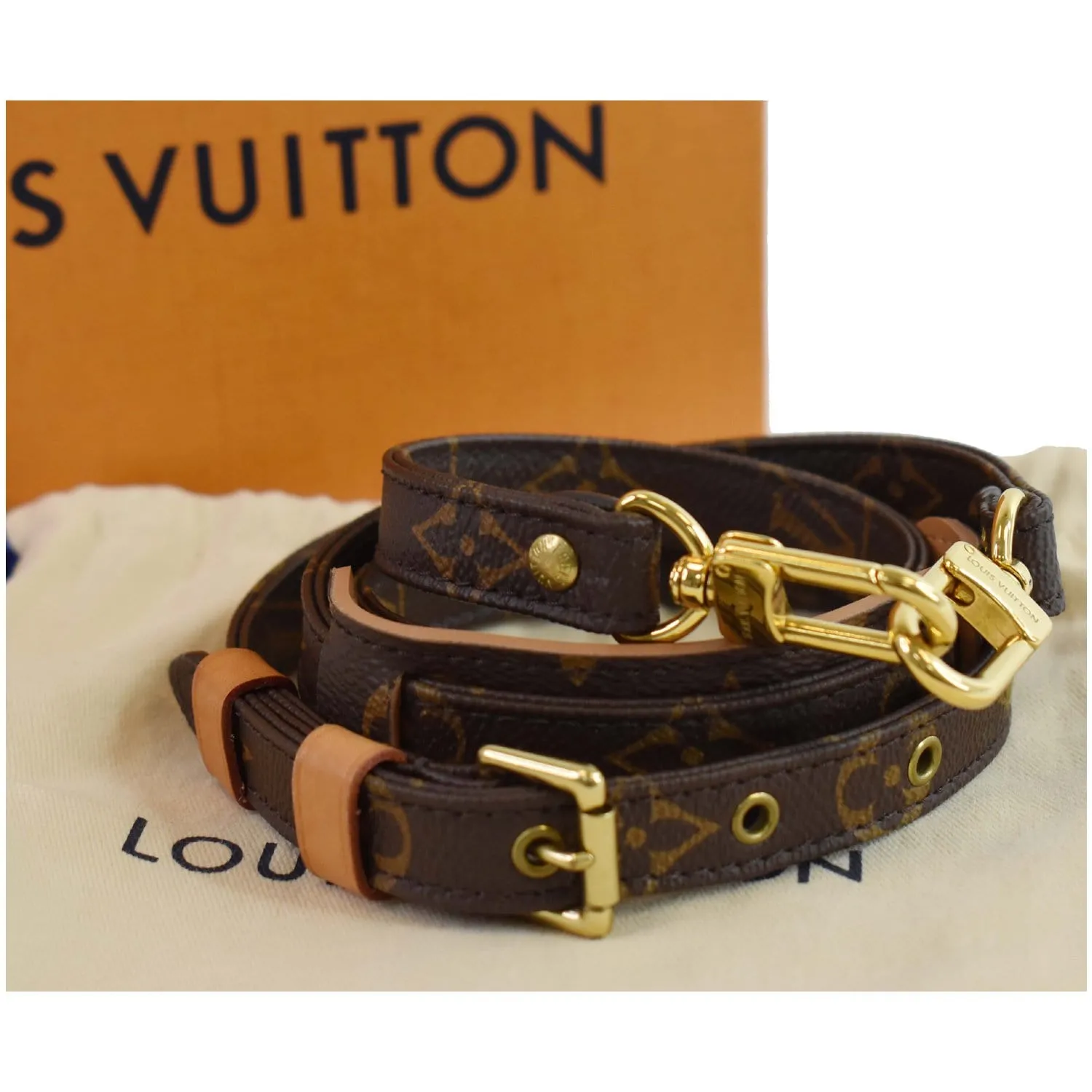 LOUIS VUITTON Adjustable Shoulder Strap 16 MM Monogram Canvas