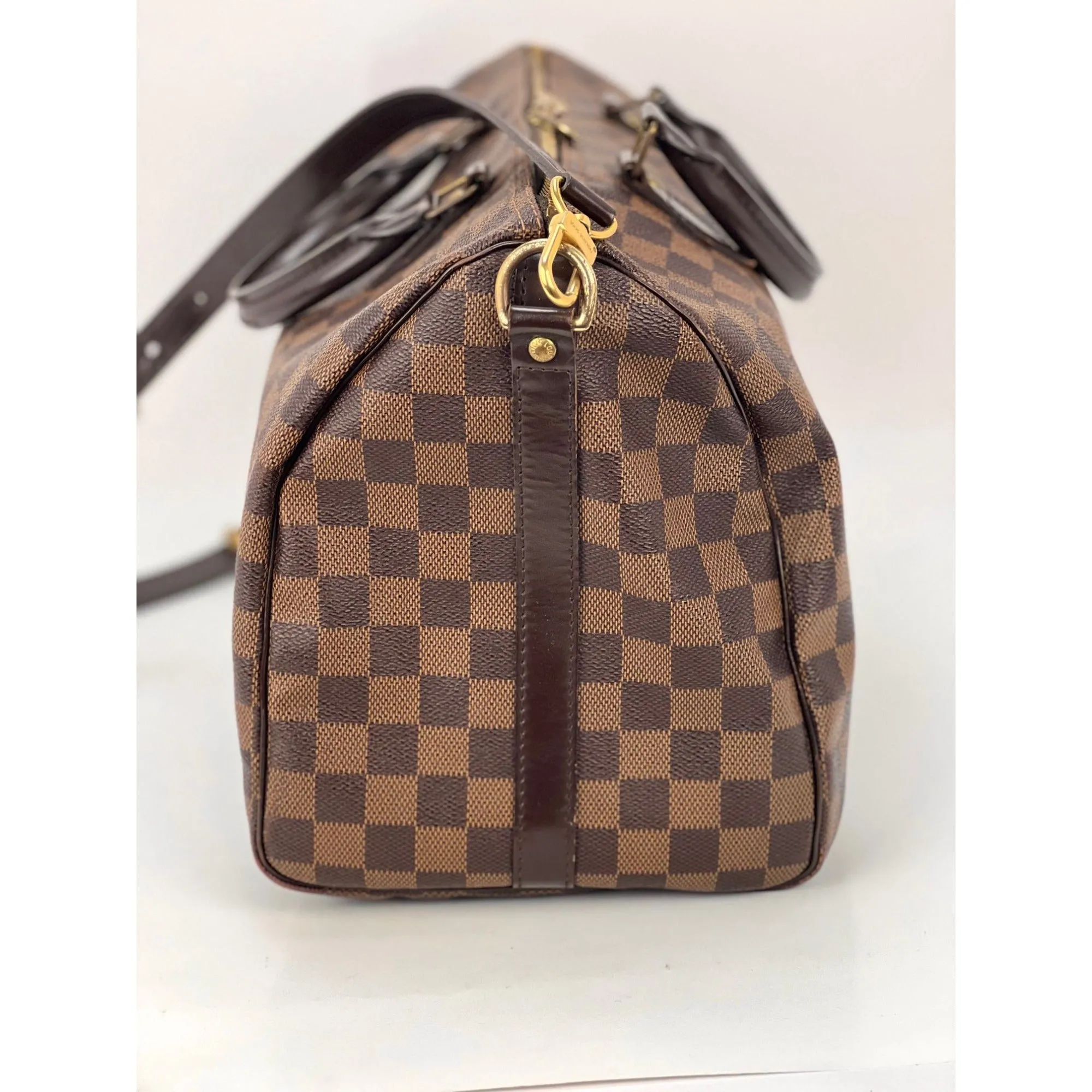 Louis Vuitton Damier Ebene Speedy Bandouliere 35 Shoulder Bag