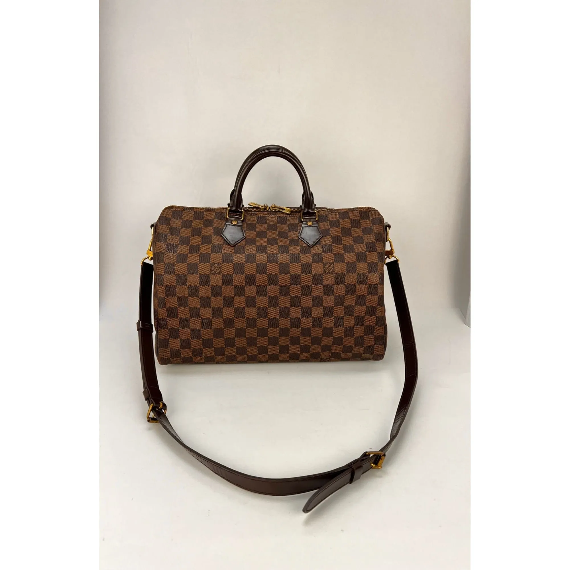 Louis Vuitton Damier Ebene Speedy Bandouliere 35 Shoulder Bag