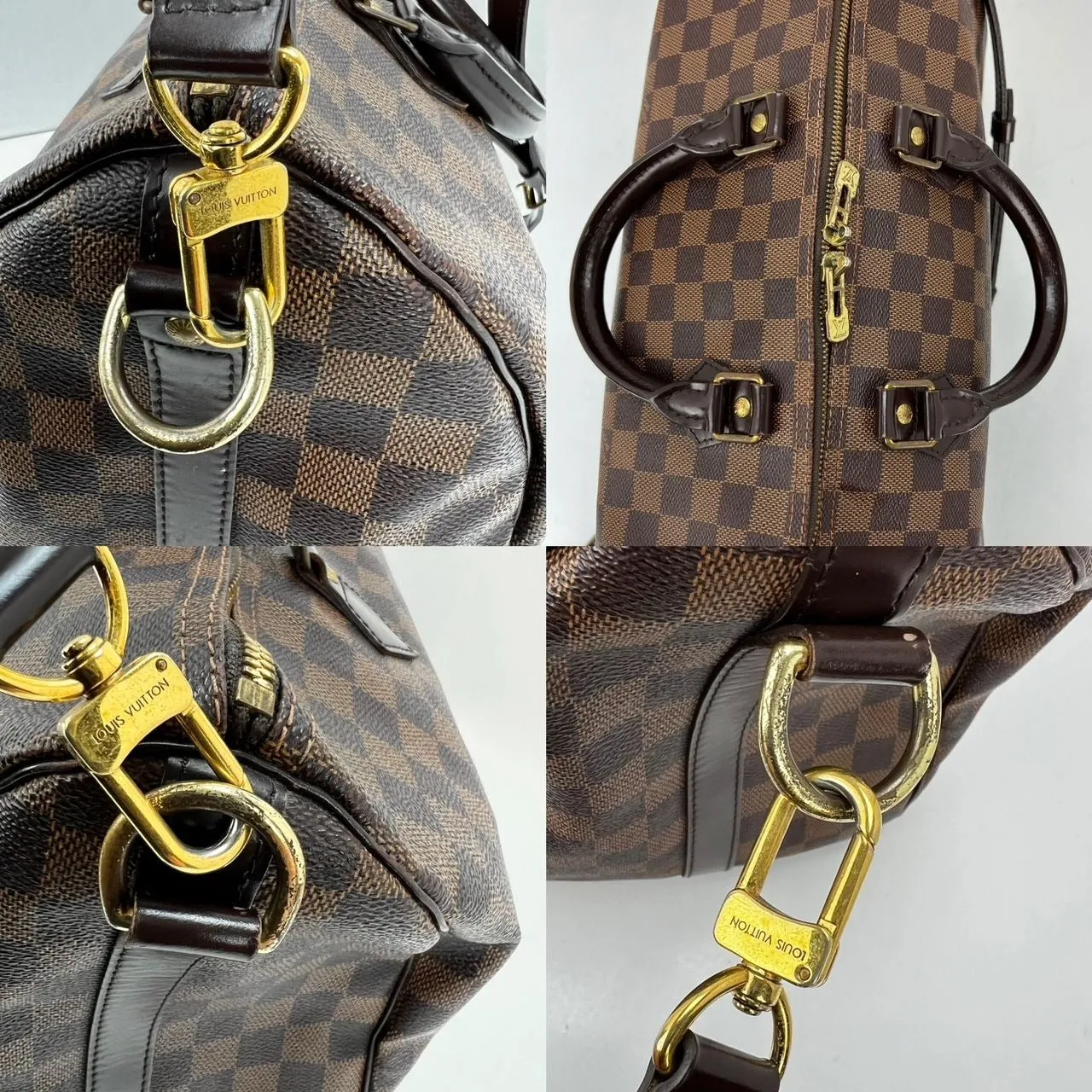 Louis Vuitton Damier Ebene Speedy Bandouliere 35 Shoulder Bag