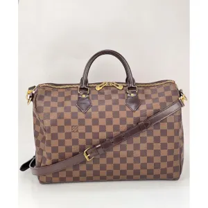 Louis Vuitton Damier Ebene Speedy Bandouliere 35 Shoulder Bag