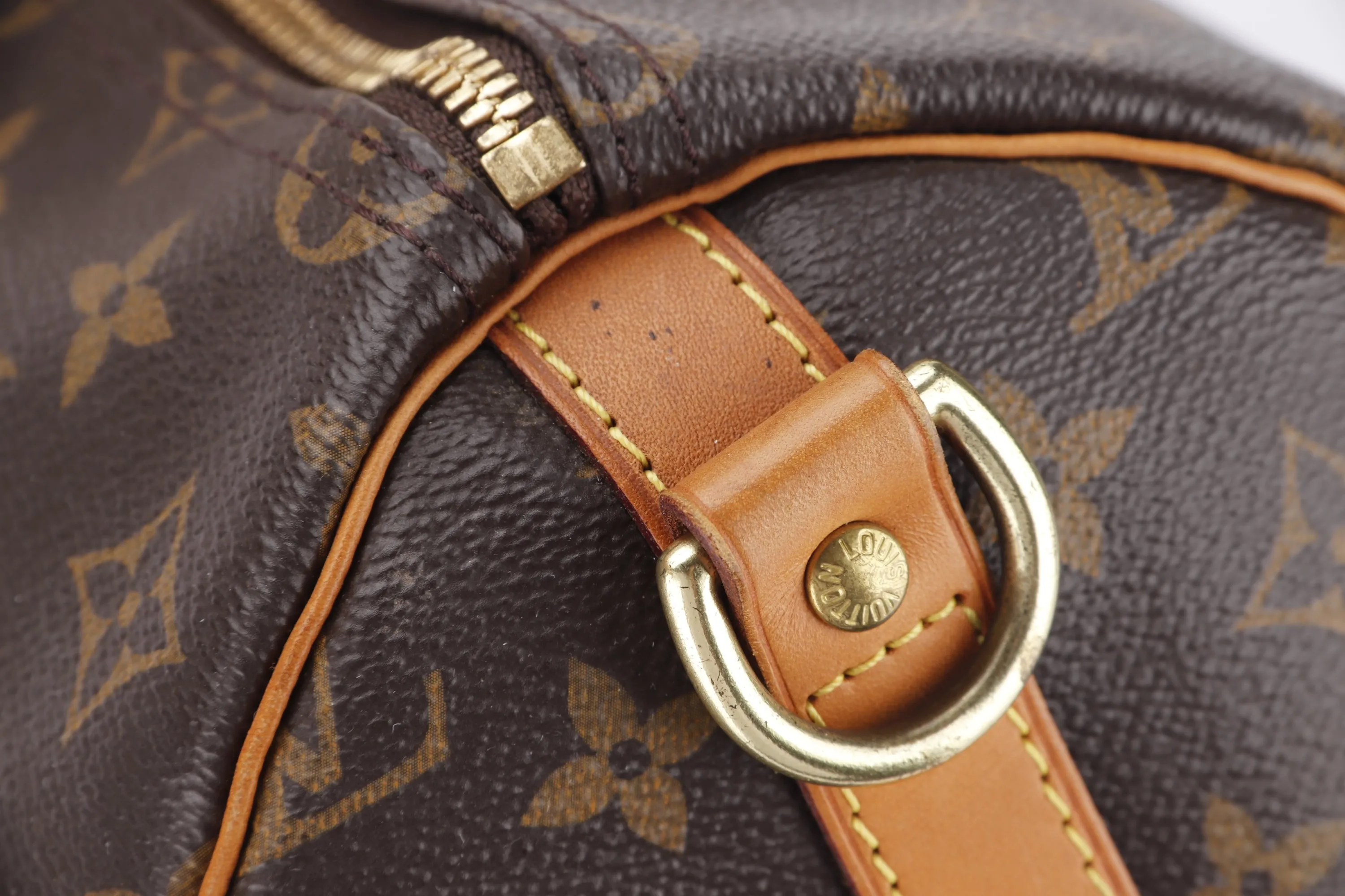 LOUIS VUITTON M40392 SPEEDY BONDOULIERE 35 (RI1176) MONOGRAM CANVAS GOLD HARDWARE, WITH KEYS & LOCK, NO STRAP & DUST COVER